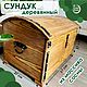 Сундук деревянный, из массива сосны, 57х37 см, высота 37 см, Хранение вещей, Елец,  Фото №1
