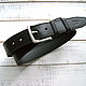 Genuine leather belt with Italian buckle, Straps, Moscow,  Фото №1
