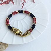 Украшения handmade. Livemaster - original item Bracelet harness black red snake. Handmade.