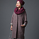 Coat of boucle fabric in a trendy shade AMODAY, cocoon coat oversize coat winter for example
