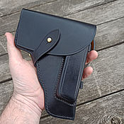 Сувениры и подарки handmade. Livemaster - original item Authorized holster for PM, black. Handmade.