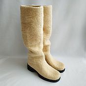 Обувь ручной работы handmade. Livemaster - original item Felted boots with a pressed top, h40-45. Handmade.