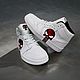 Кроссовки белые Nike Air Force унисекс, кастом, череп, ручная роспись. Кроссовки. Olgavolgoart. Роспись одежды и обуви. Кастом. Ярмарка Мастеров.  Фото №5