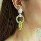 Earrings Rings: Lime. cruise collection. bead earrings. Congo earrings. GALATHEA. Online shopping on My Livemaster.  Фото №2