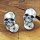 Серебряные запонки "Skull". Запонки. BONES & SOUL (BaevSergey). Ярмарка Мастеров.  Фото №4