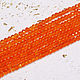 Beads 80 pcs faceted 3h2 mm Orange saturated. Beads1. agraf. My Livemaster. Фото №4