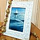 Картина маслом море. Картина в раме. Морской пейзаж. Блики на воде. Картины. Belozerova-kseniya. Ярмарка Мастеров.  Фото №4