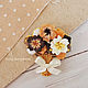 Brooch 'Bouquet of flowers' (brown). Brooches. Katy_Barysheva. Online shopping on My Livemaster.  Фото №2