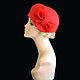 Red retro. Hats1. Novozhilova Hats. My Livemaster. Фото №4