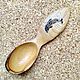 Camping spoon made of elm with a Dolphin pattern', Spoons, Shumerlya,  Фото №1