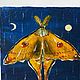 'Saturnia Luna'' acrylic (butterflies, miniature). Pictures. 'More vnutri' Nadezhda. Ярмарка Мастеров.  Фото №4