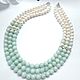 Necklace made of natural jade and pearls, Necklace, Moscow,  Фото №1