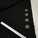 Лоден made in Italy (валеная шерсть) Цвет: чёрный. Ткани. Итальянские ткани Gontess. Интернет-магазин Ярмарка Мастеров.  Фото №2