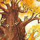 Заказать Картина на дереве 90х76см Лис в осеннем лесу. EVAG выжигание и живопись по дереву. Ярмарка Мастеров. . Картины Фото №3