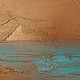 Картина Бирюзовое море на золотом фоне корабль. Картины. Картина для души. Ярмарка Мастеров.  Фото №5