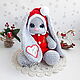  New Year's Bunny Mi. Amigurumi dolls and toys. KnitOK. Online shopping on My Livemaster.  Фото №2