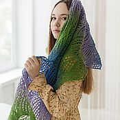 Аксессуары handmade. Livemaster - original item Stole the Summer breeze knit wool. Handmade.
