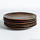 Order A set of Wooden Saucers (6 PCs) 25 cm 100%#44. ART OF SIBERIA. Livemaster. . Plates Фото №3