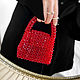 Bag of beads. Red Evening Crystal Mini Handbag. Classic Bag. Only_you_byElena. My Livemaster. Фото №5