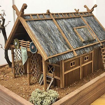 Сувениры и подарки ручной работы. Ярмарка Мастеров - ручная работа Диорама «Viking house». Handmade.