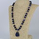 Order Necklace with a pendant made of sodalite stones ' Evening blues'. Magic box. Livemaster. . Necklace Фото №3