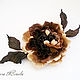 Order Rose leather Coffee chocolate dream flower skin caramel flower. flowersstyle (flowersstyle). Livemaster. . Brooches Фото №3