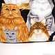 Сумка с кошками Женский кошелек косметичка в подарок девушке подростку. Косметички. Personalized gifts Bags & backpacks (bobrovajahatka). Ярмарка Мастеров.  Фото №4