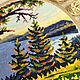 Cross-stitch Lake in a pine forest. Pictures. Embroidery by Alena. Online shopping on My Livemaster.  Фото №2