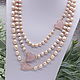 Order Natural Pearl author's necklace with pink quartz connectors. naturalkavni. Livemaster. . Necklace Фото №3