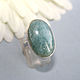 ring with Apatite. Silver