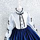 Платье " Benedetta" в сочетании голубого с тёмно - синим. Школьная форма. Little___dress. Интернет-магазин Ярмарка Мастеров.  Фото №2