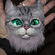 Order Decoration: cat with green eyes. zverki (zverki). Livemaster. . Pendants Фото №3