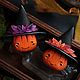 Pumpkin brooches in a Halloween hat, Brooches, Moscow,  Фото №1