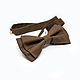 Галстук-бабочка коричневый. Галстуки. Super bow ties. Ярмарка Мастеров.  Фото №4