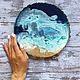 Спил панно из эпоксидной смолы "Море". Картины. LunArt Resin. Интернет-магазин Ярмарка Мастеров.  Фото №2