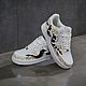 Кроссовки белые Nike Air Force 1 унисекс, кастом, ручная роспись, змея. Кроссовки. Olgavolgoart. Роспись одежды и обуви. Кастом. Ярмарка Мастеров.  Фото №5