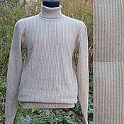 Мужская одежда handmade. Livemaster - original item Knitted from flax .Men`s turtleneck.Yarn by color and composition to choose from. Handmade.