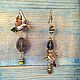 Asymmetric earrings 'Rainbow Hummingbird', Earrings, Nikolaev,  Фото №1