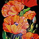 Order Set for embroidery with beads 'Poppies on black'. Beaded embroidery from Laura. Livemaster. . Embroidery kits Фото №3