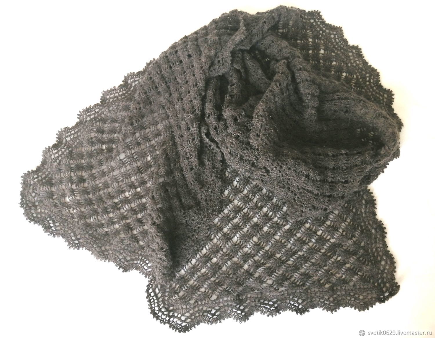 Вязание элегантного шарфика крючком для девочки