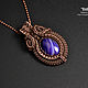Wire pendant with agate, Pendants, Pechora,  Фото №1