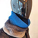 Order Winter blue hat and Snood set gradient 209. frusnork. Livemaster. . Headwear Sets Фото №3