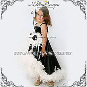 Одежда детская handmade. Livemaster - original item Monroe dress with feathers Art.138/2. Handmade.