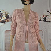 Одежда handmade. Livemaster - original item Knitted openwork cardigan, ,42-46p, cotton-viscose. Handmade.