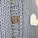 Вязаный кардиган крупной вязки с сердечками. Кардиганы. Knit by Heart - Вязаная одежда 富. Ярмарка Мастеров.  Фото №6