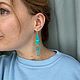Длинные серьги Мятный лимонад и апельсиновые искры. Серьги классические. Ольга Арсентьева. Ярмарка Мастеров.  Фото №6