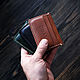 Men's Odal brown leather cardholder. Business card holders. Maksim Akunin (odalgoods). Ярмарка Мастеров.  Фото №6
