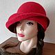 Шляпка валяная Wonderful Red Hat. Шляпы. Оксана Молева. Ярмарка Мастеров.  Фото №6