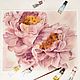 Order Painting peonies pink flowers bouquet in Moscow and St. Petersburg. Olga Ermakova art. Livemaster. . Pictures Фото №3