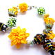 Bracelet Bees and dandelions, Bead bracelet, St. Petersburg,  Фото №1
